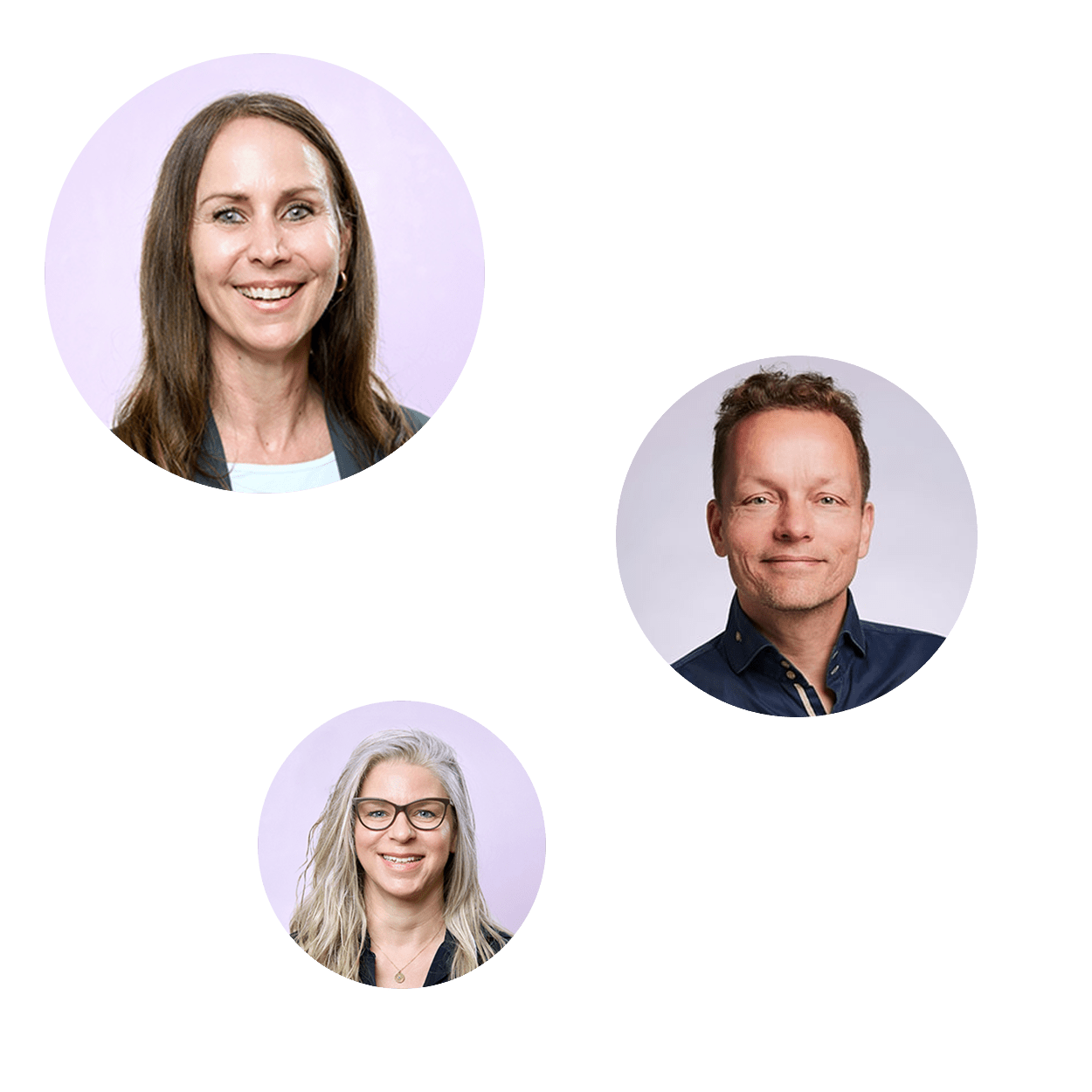 Porträt von drei Coaches, die mit Akzeptanz- und Commitment-Therapie arbeiten