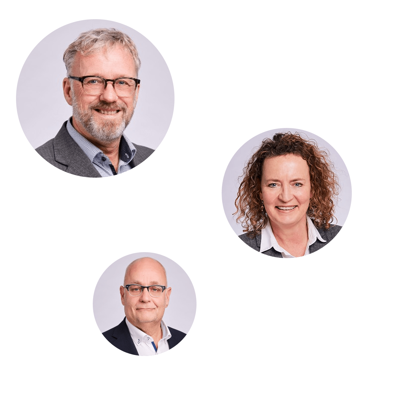 Three experienced relationship therapists from GORTcoaching pose for their practice photo.